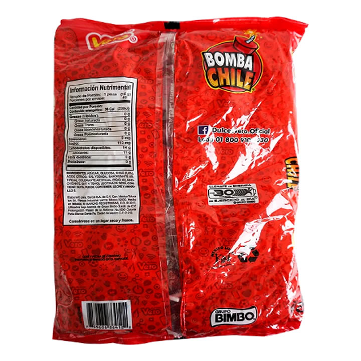 Vero Paleta Bomba Chile 40 Piezas