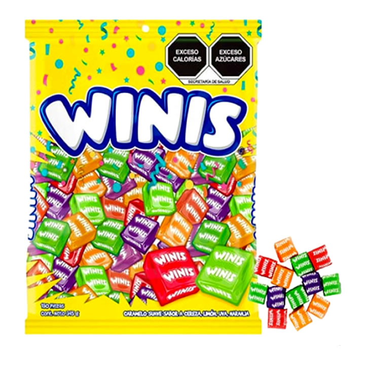 Winis Caramelo Suave Cuadreta Bolsa 150 Piezas