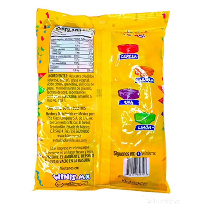Winis Caramelo Suave Cuadreta Bolsa 150 Piezas