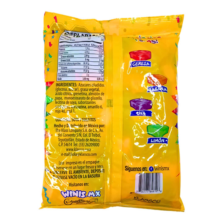 Winis Caramelo Suave Cuadreta Bolsa 300pz