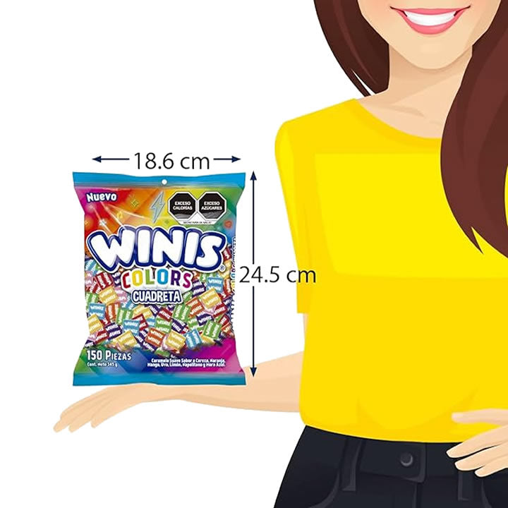 Winis Colors Cuadreta Caramelo Suave 150 Piezas