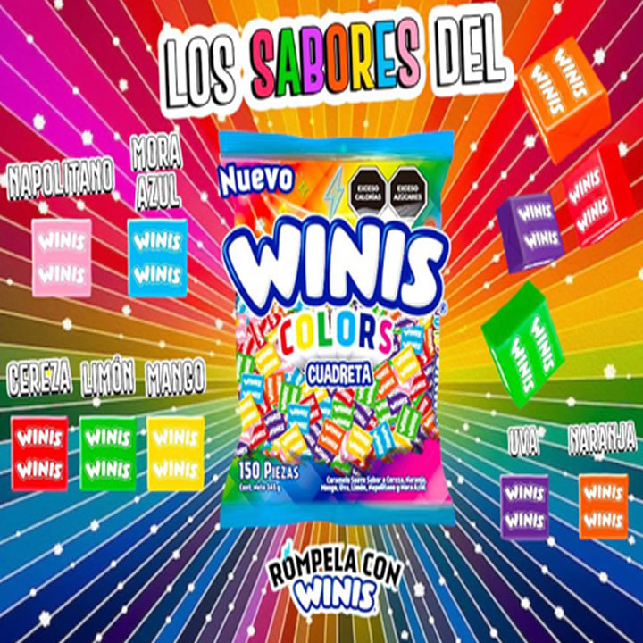Winis Colors Cuadreta Caramelo Suave 150 Piezas
