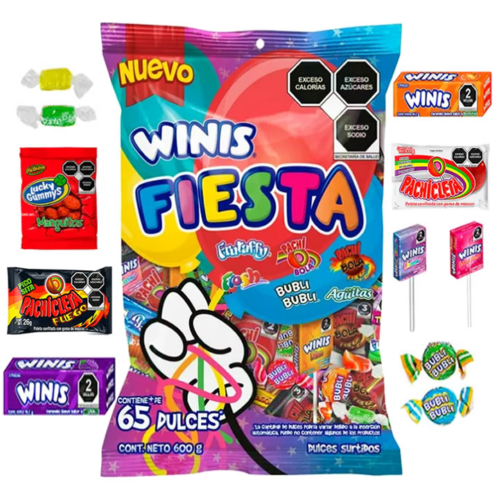 Winis Fiesta Piñatera Dulces Surtidos 1.5 Kg