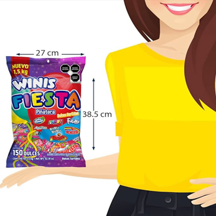 Winis Fiesta Piñatera Dulces Surtidos 1.5 Kg