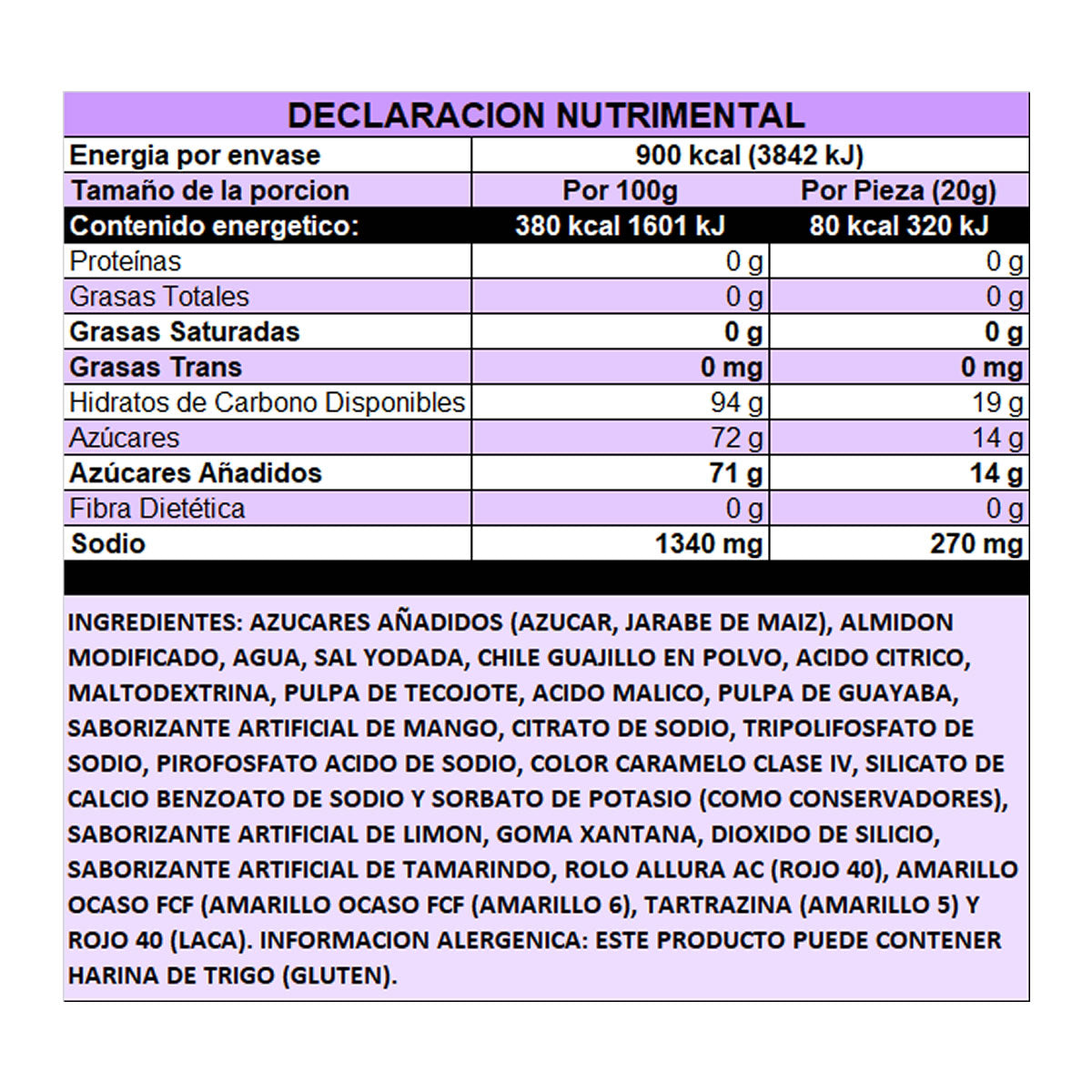 Zumba Roll Caramelo Suave Sabor Tamarindo Y Mango 12Pz Con 240g