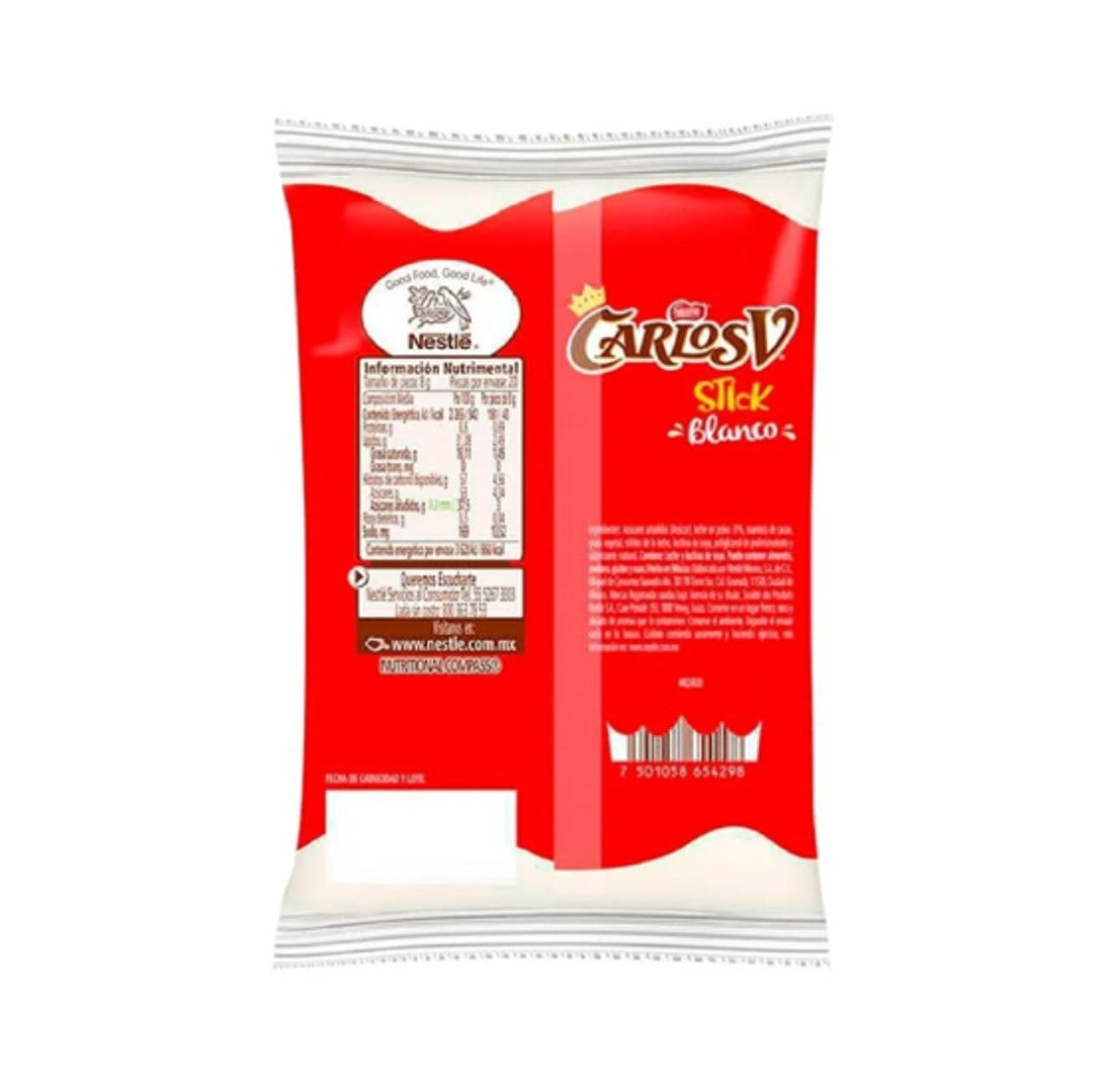 Carlos V Stick Blanco 20 piezas