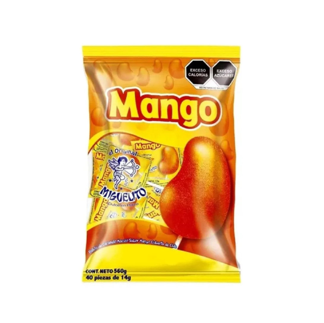 Miguelito Paleta De Mango 40 Piezas Dulceria Tobi