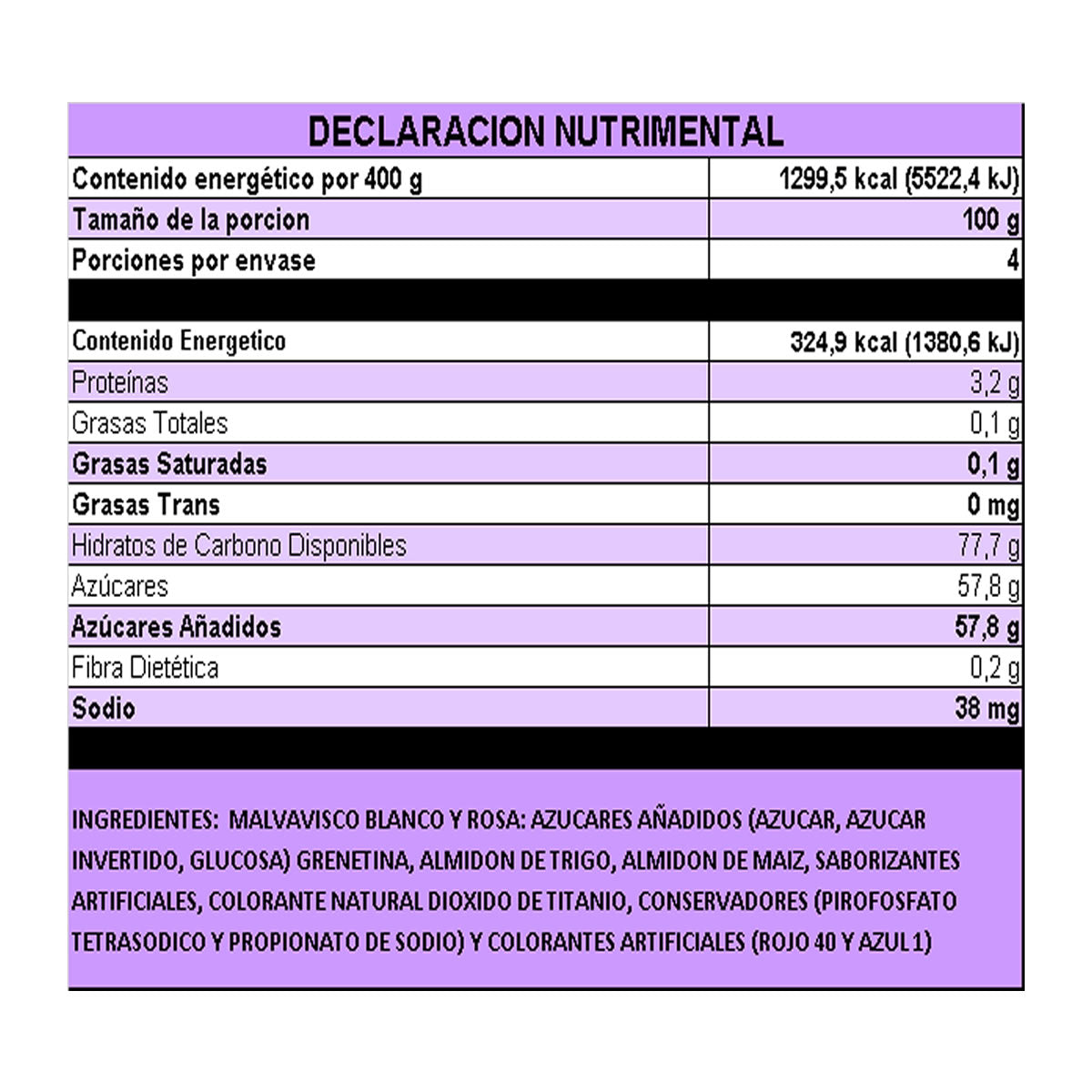 De La Rosa Malvavisco Bianchi Grande 45Pz Aprox 400G