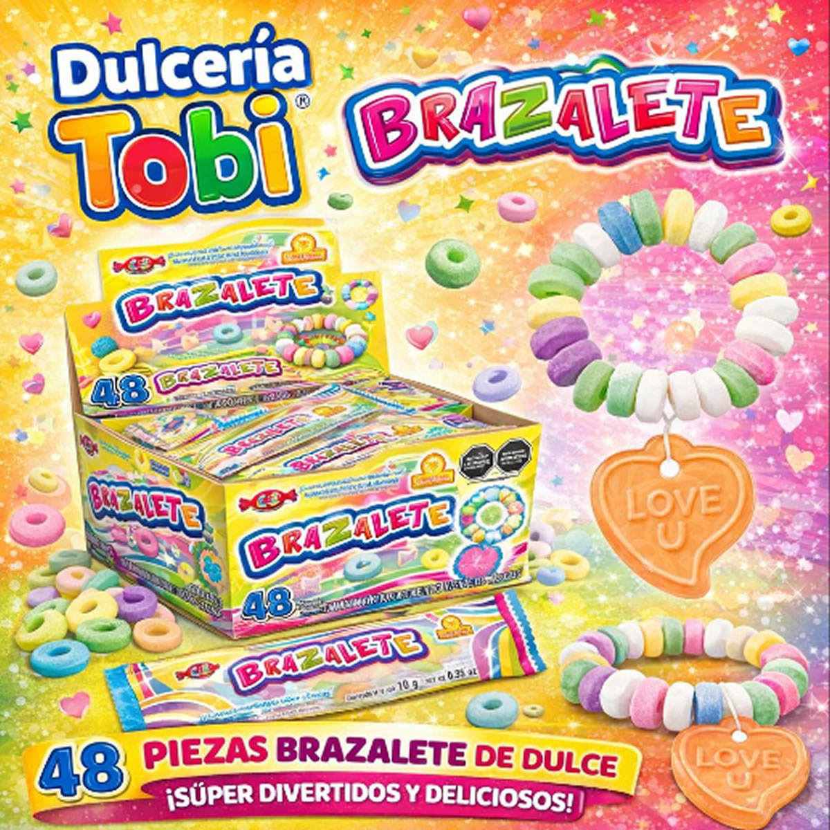 Las Delicias Brazalete Sabor Frutal 48Pz 480gr
