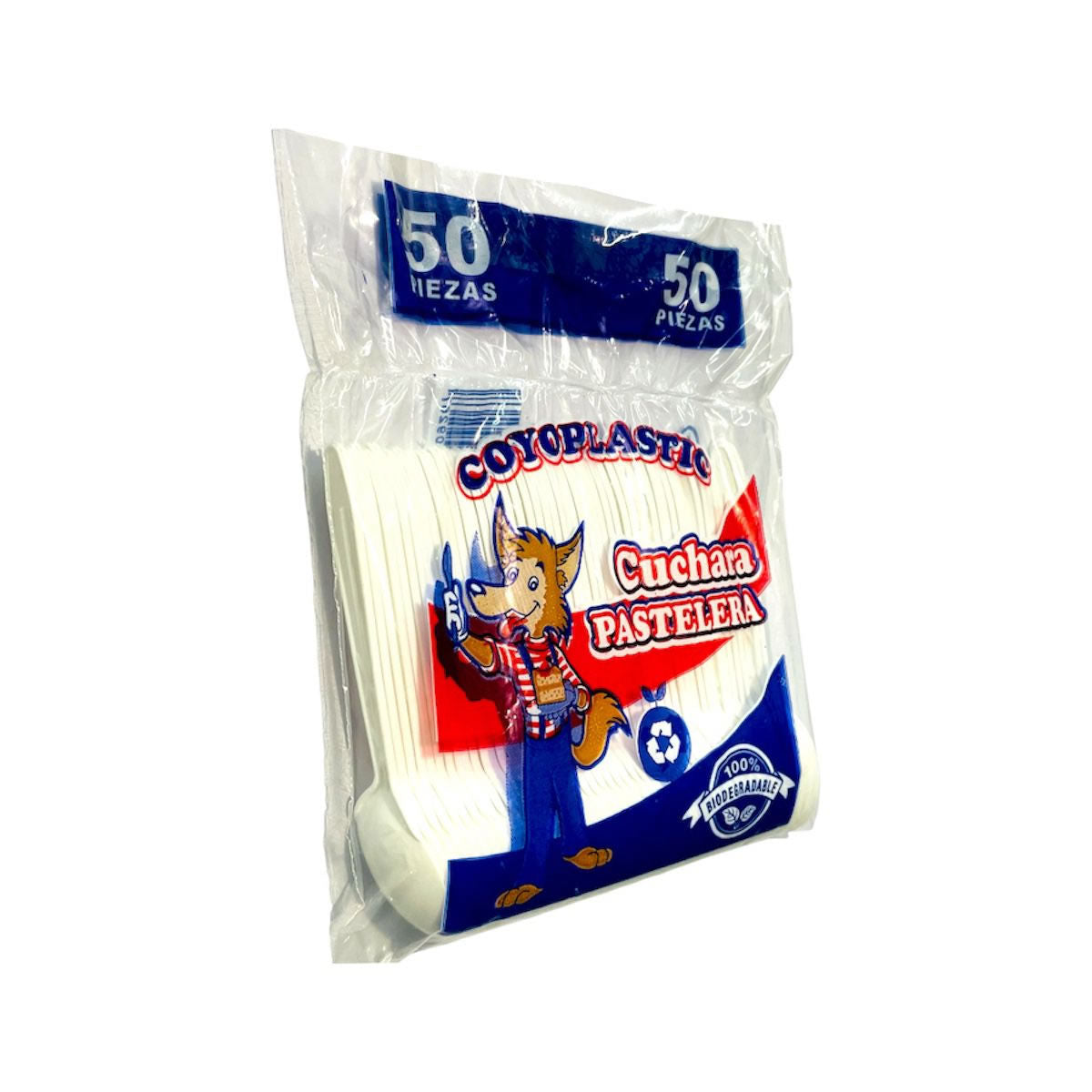 Cuchara Pastelera Coyoplastic De Plástico Desechable Grande 50 Pzas