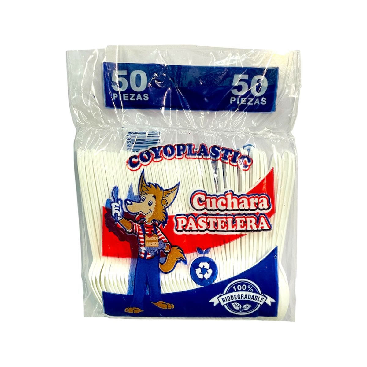 Cuchara Pastelera Coyoplastic De Plástico Desechable Grande 50 Pzas