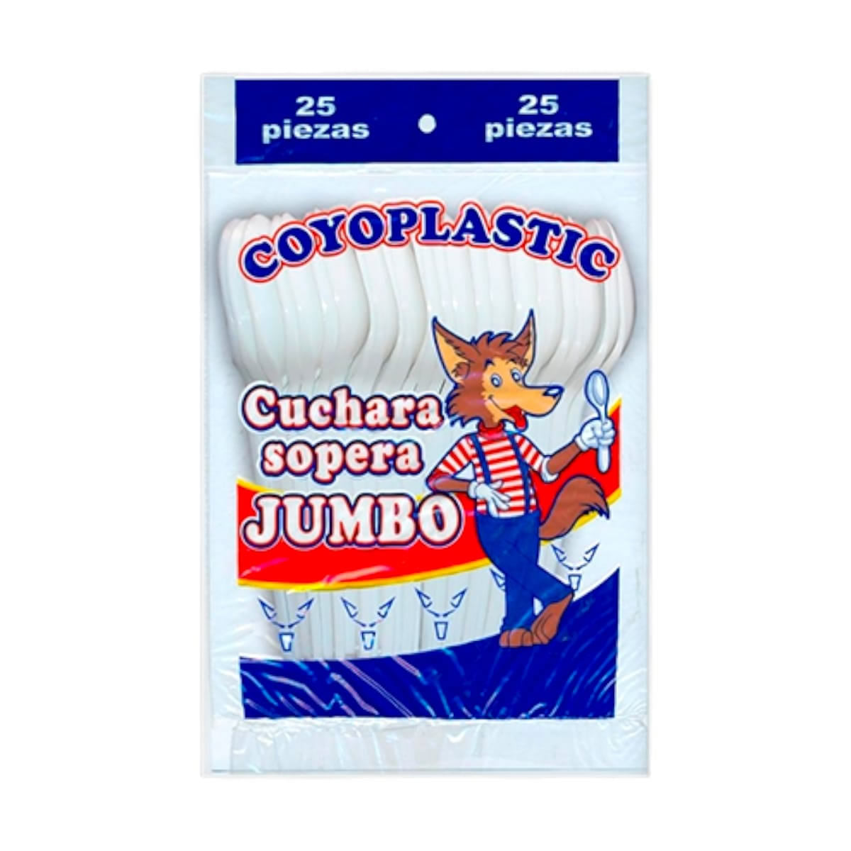 Cuchara Sopera Jumbo Coyoplastic De Plástico Desechable Grande 25 Pzas