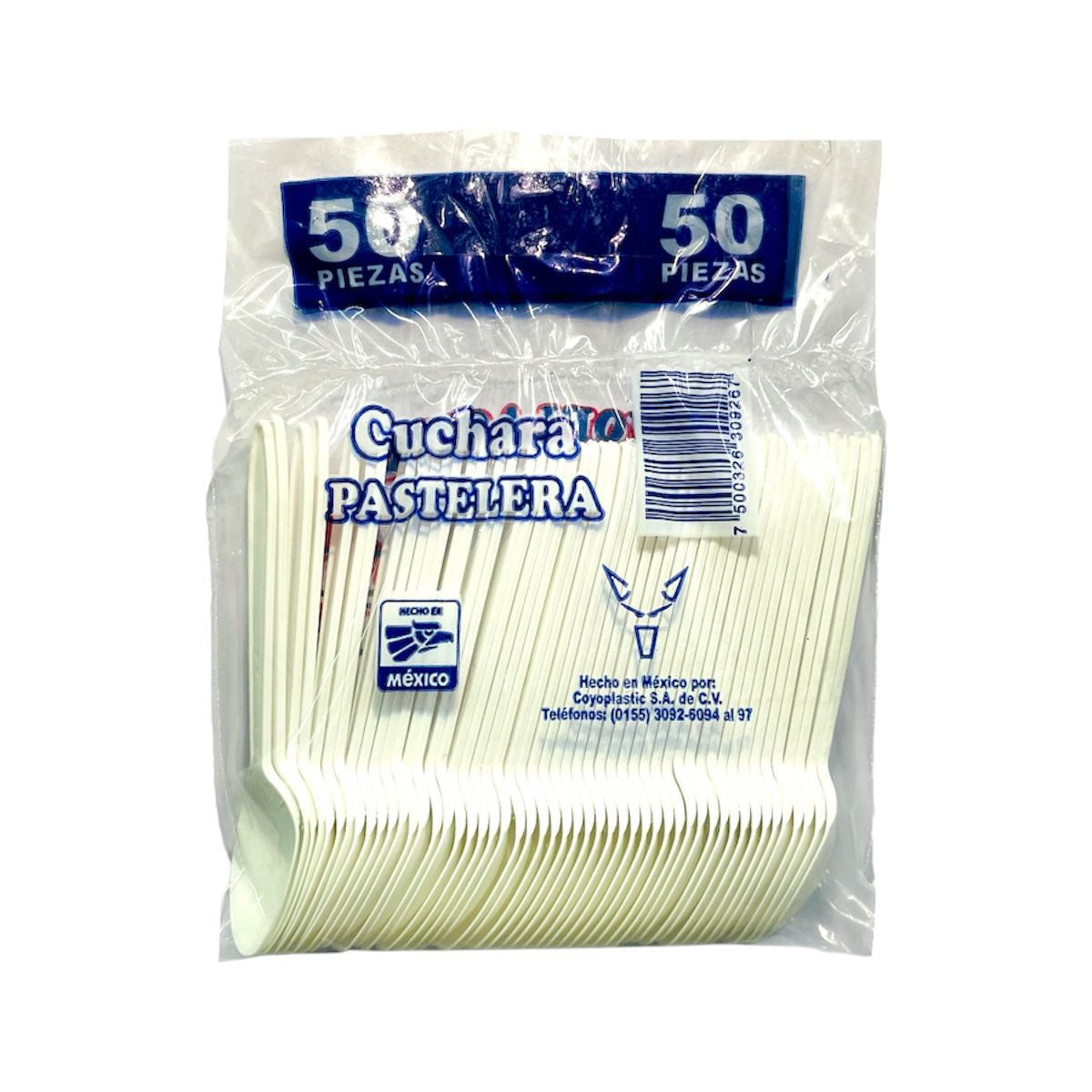 Cuchara Pastelera Coyoplastic De Plástico Desechable Grande 50 Pzas