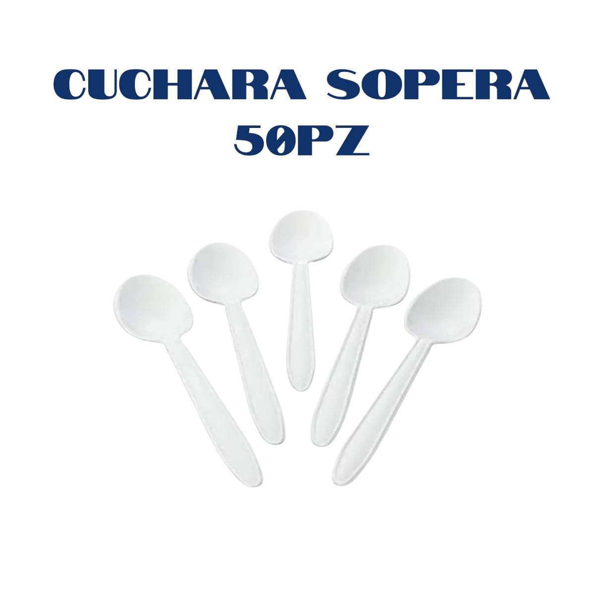 Cuchara Sopera Jumbo Coyoplastic De Plástico Desechable Grande 25 Pzas