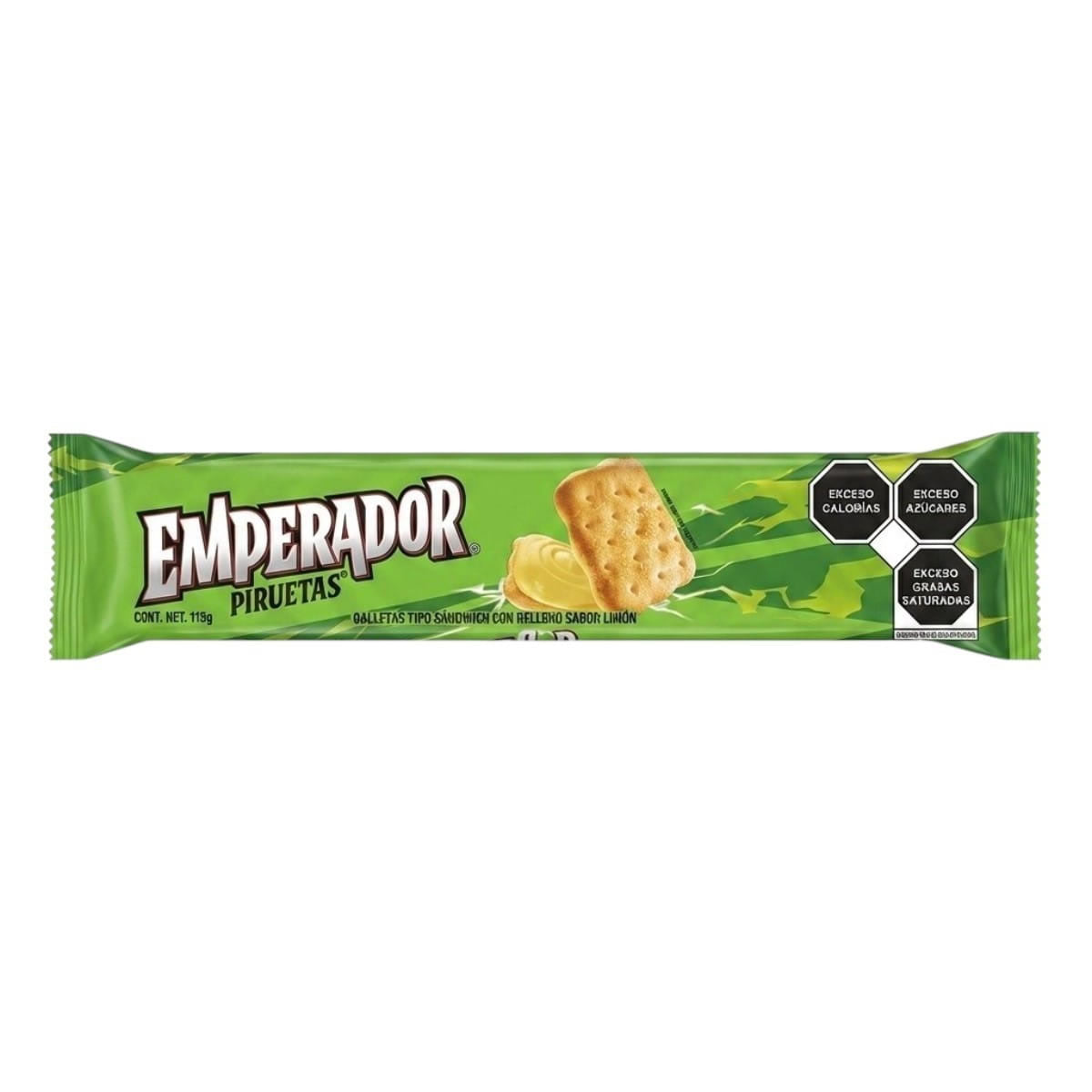 Galletas Gamesa Emperador Piruetas Limon Caja C/16pzs 115gr