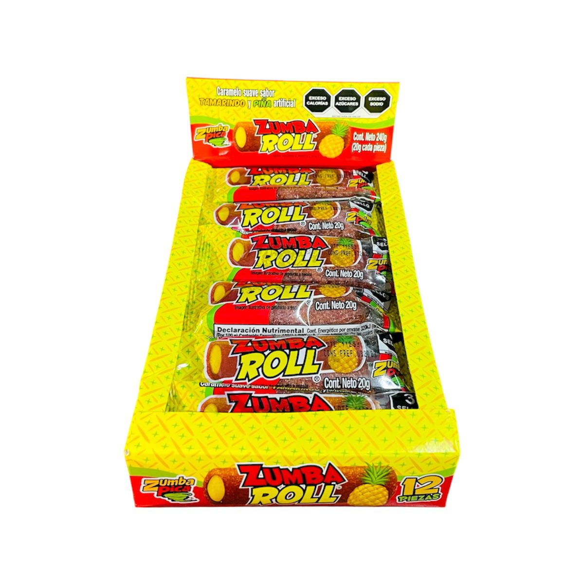 Zumba Roll Caramelo Suave Sabor Tamarindo y Piña 240g