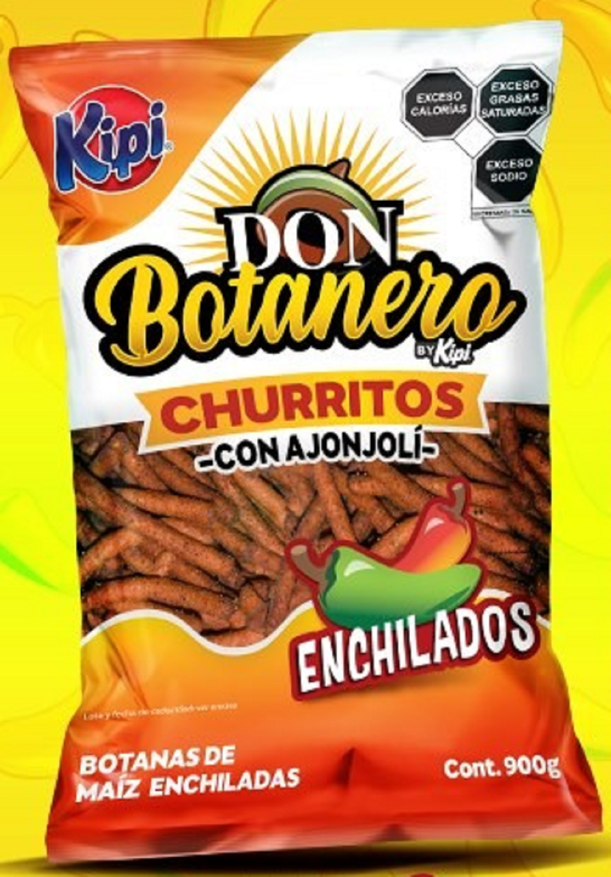 Kipi Churritos Enchilados con Ajonjolí 900g