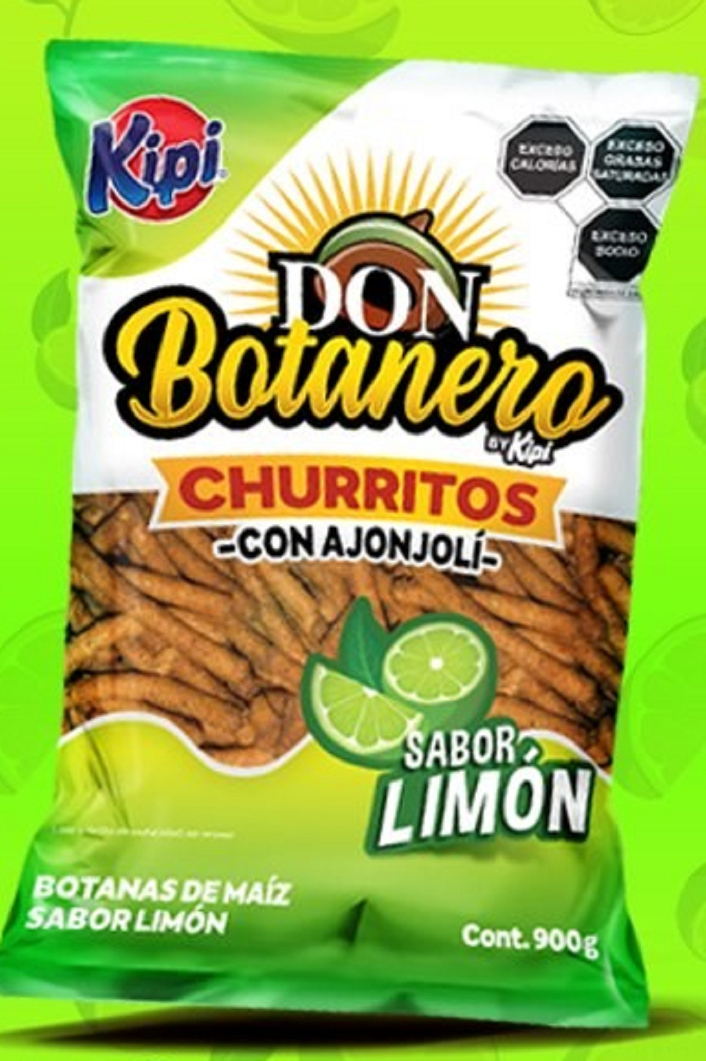 Kipi Churritos Limón con Ajonjolí 820g