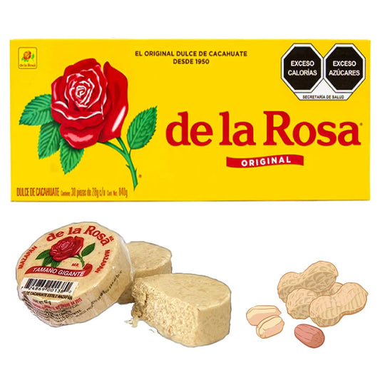 Mazapan De Cacahuate Original De La Rosa 30 Piezas