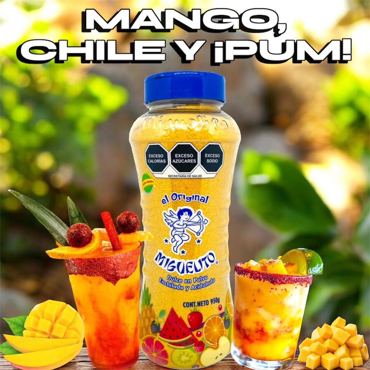 Miguelito Chilito En Polvo Sabor Mango Tarro De 950gr