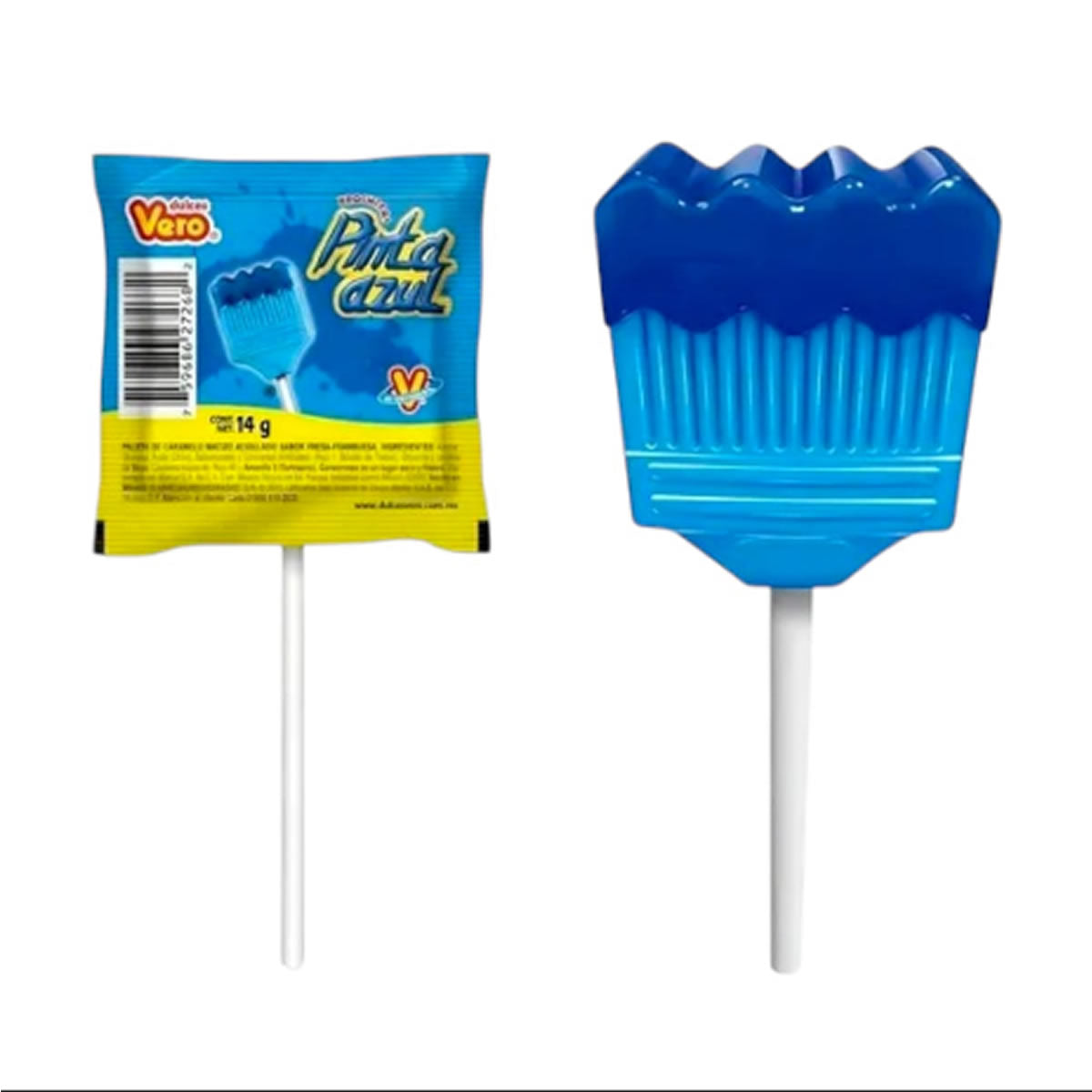 Vero Paleta De Caramelo Pintazul Sabor Frambuesa 48Piezas
