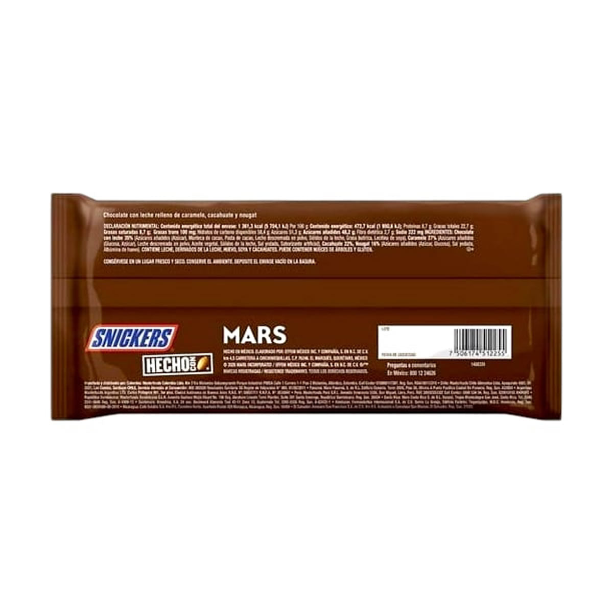 Snickers Chocolate Con Leche Relleno De Caramelo Y Cacahuate 6Pack