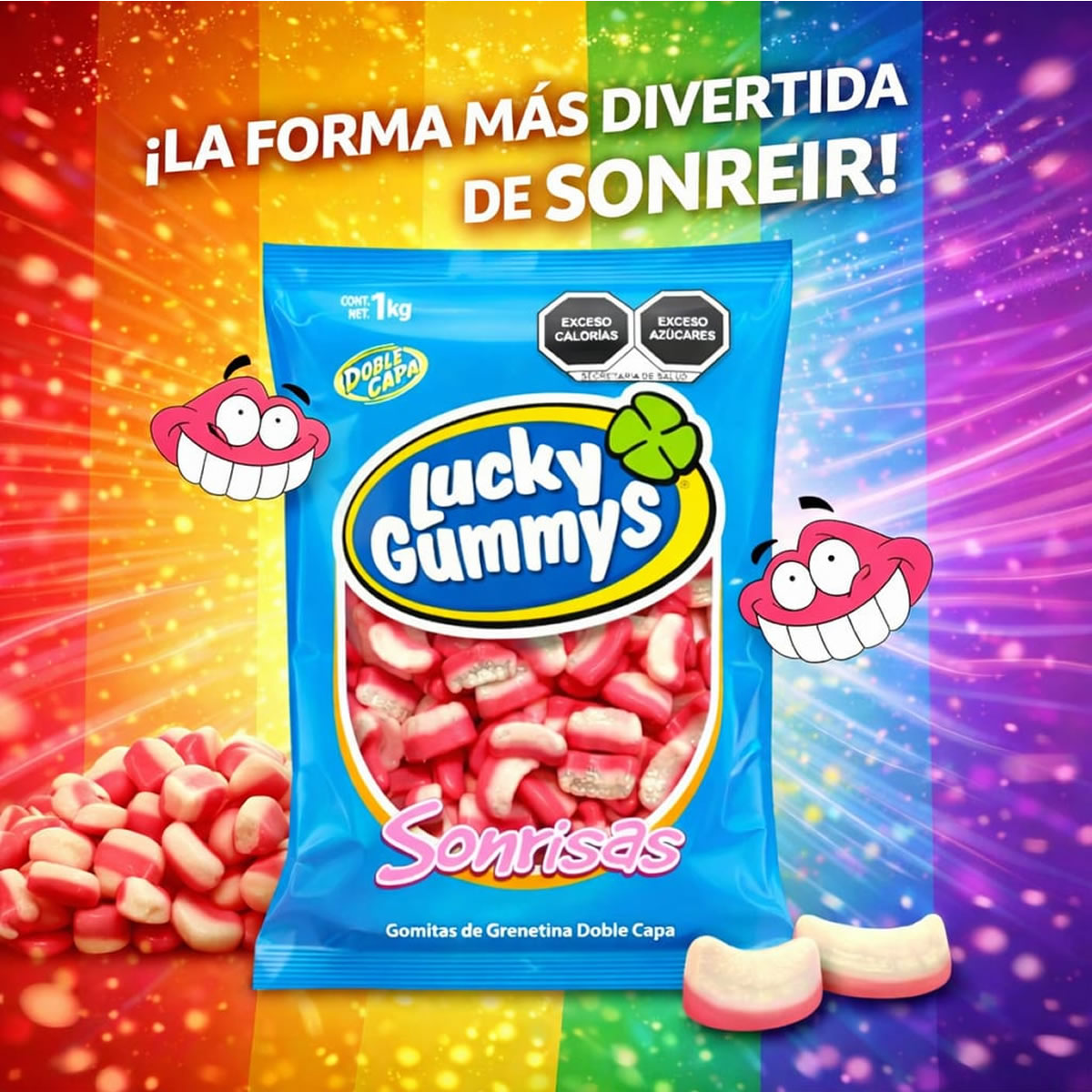 Gomitas Lucky Gummys Sonrisas 1kg