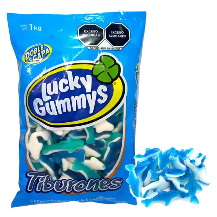 Gomitas Lucky Gummys Tiburones 1Kg