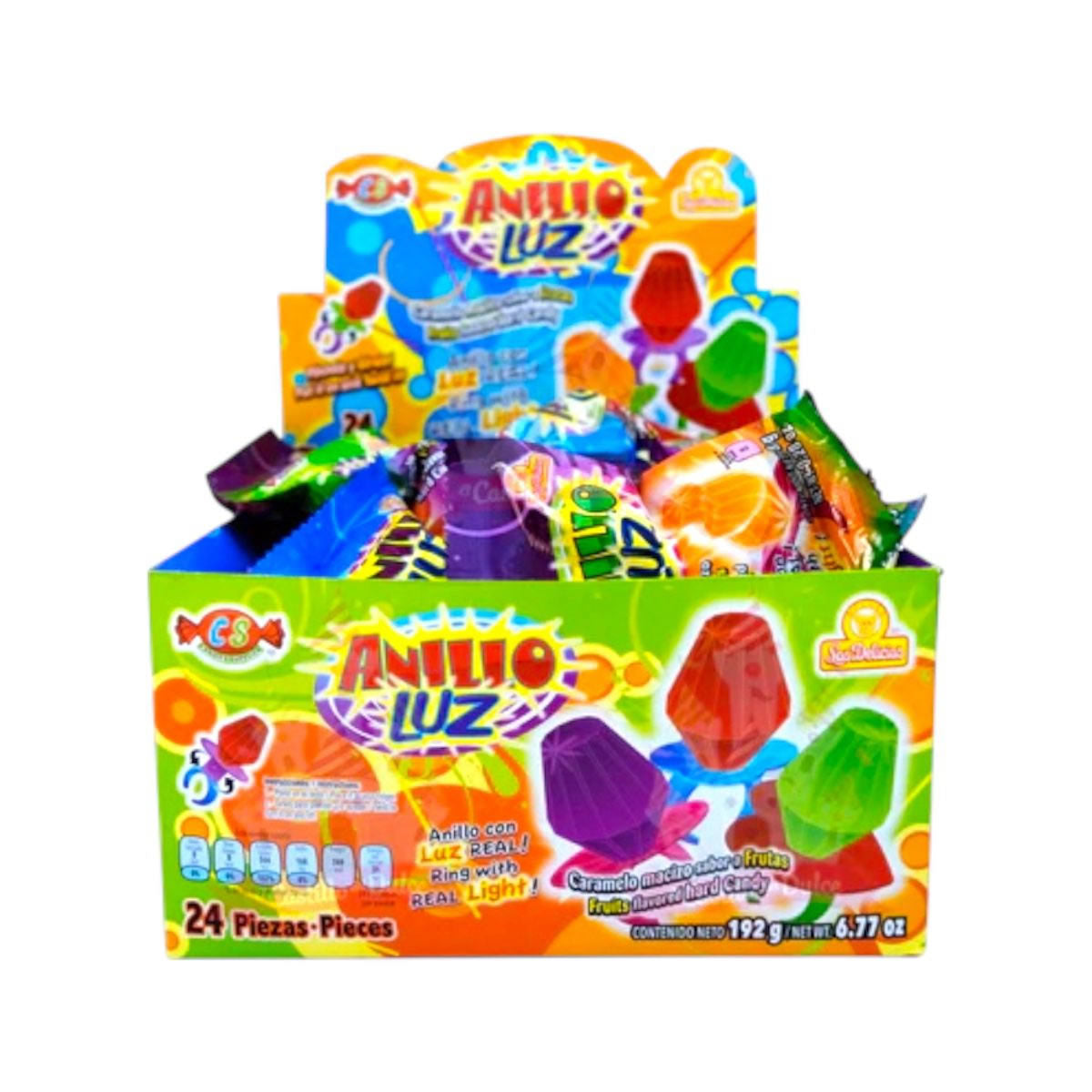 Las Delicias Anillo De Caramelo Macizo Sabores Frutales 24 Piezas