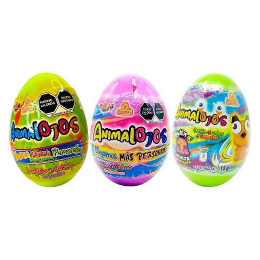 Las Delicias Animalojos Huevo Con Dulces Y Juguete 15gr C/u