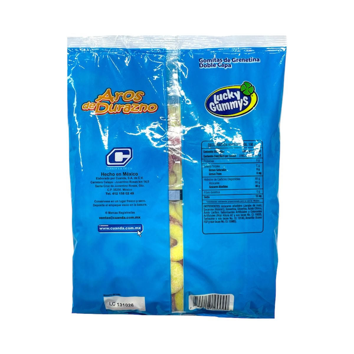 Gomitas Lucky Gummys Aros De Durazno 1Kg