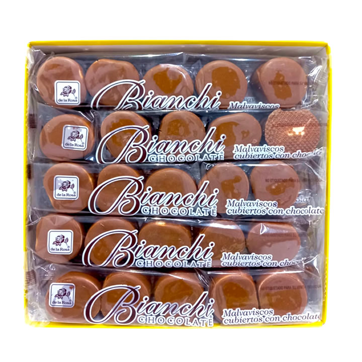 Bianchi Malvaviscos Cubiertos de Chocolate De la Rosa 50 Piezas
