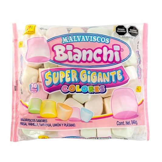 De La Rosa Malvavisco Bianchi Super Gigante Colores Sabores Surtidos 30Pz 840Gr