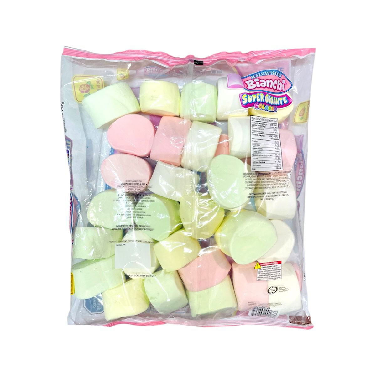 De La Rosa Malvavisco Bianchi Super Gigante Colores Sabores Surtidos 30Pz 840Gr