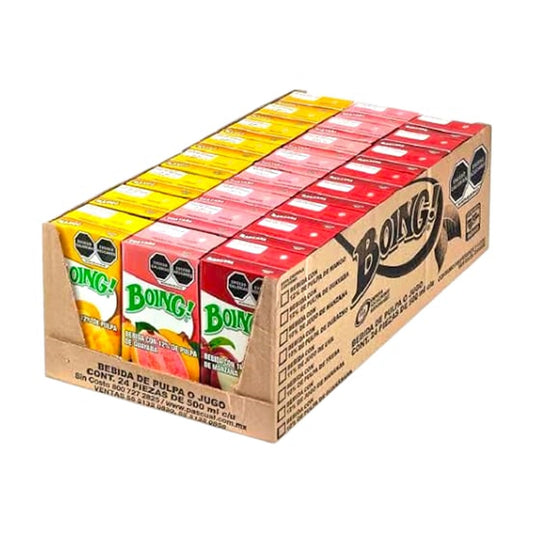 Boing Jugos Con Pulpa De Fruta Sabores Surtidos 24 piezas 500ml c/u