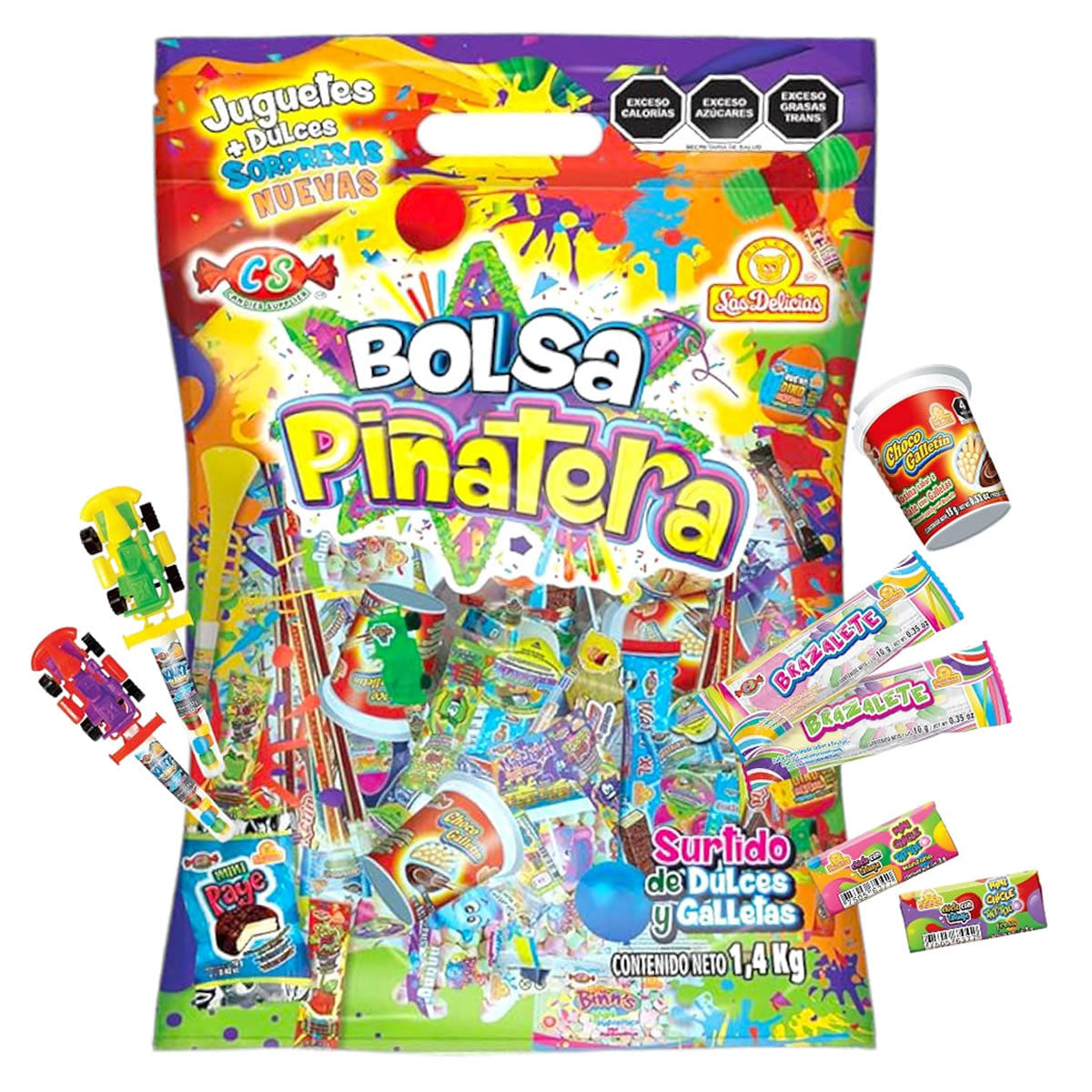 Las Delicias Bolsa Piñatera Surtido De Dulces 1.4Kg