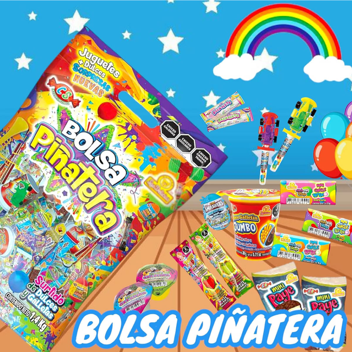 Las Delicias Bolsa Piñatera Surtido De Dulces 1.4Kg