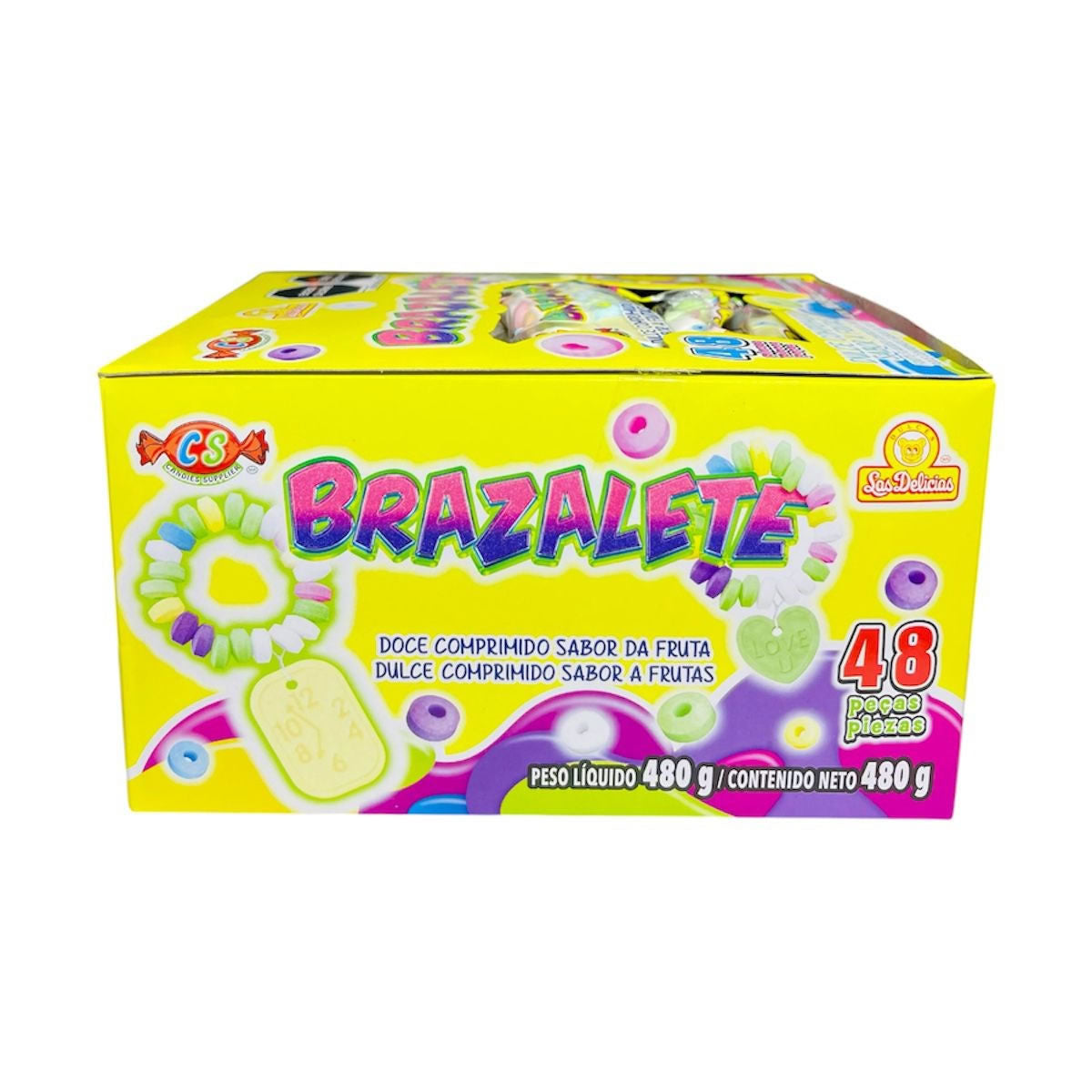 Las Delicias Brazalete Sabor Frutal 48Pz 480gr