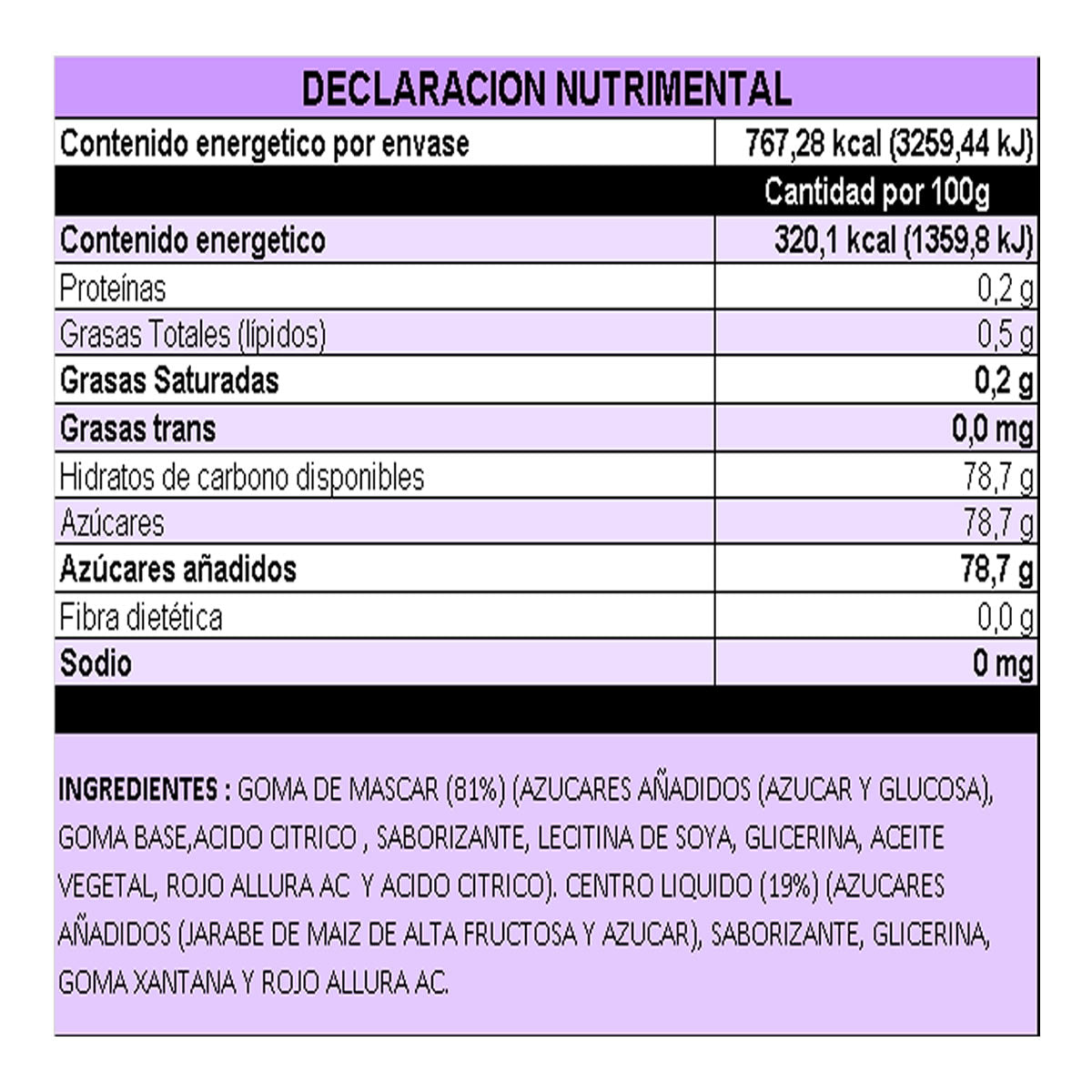 Bubbalo Goma De Mascar Con Centro Liquido Sabor Tutti Frutti 47Pz
