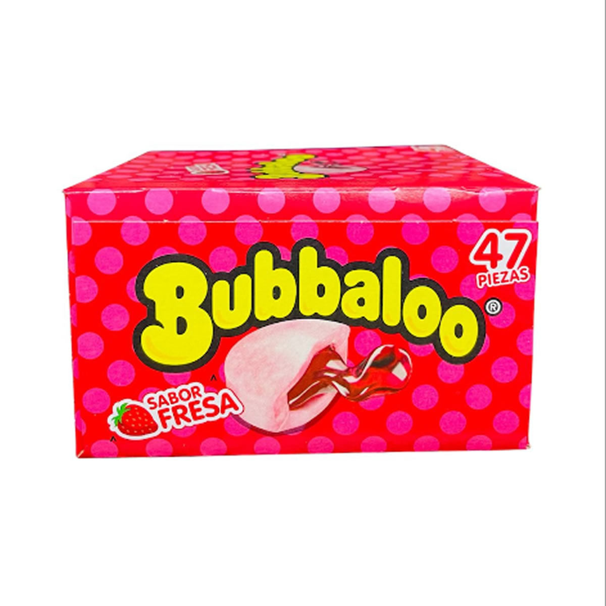 Bubbalo Goma De Mascar Con Centro Liquido Sabor Fresa 47Pz