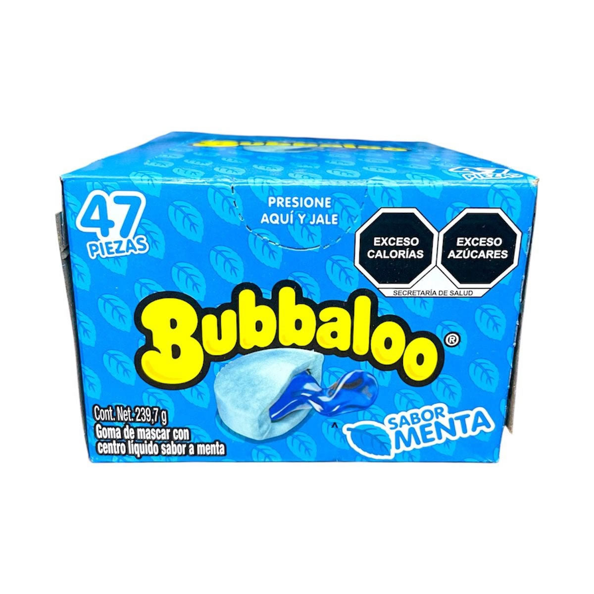 Bubbalo Goma De Mascar Con Centro Liquido Sabor Menta 47Pz