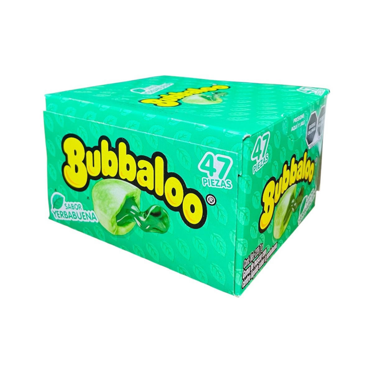 Bubbalo Goma De Mascar Con Centro Liquido Sabor Yerbabuena 47Pz