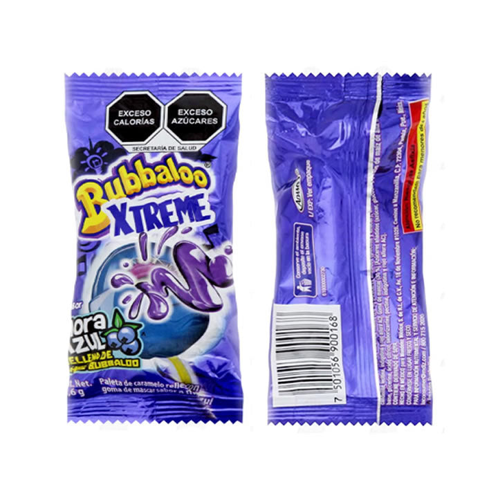 Paleta Bubbaloo Xtreme Mora Azul 20 Piezas – Dulceria tobi