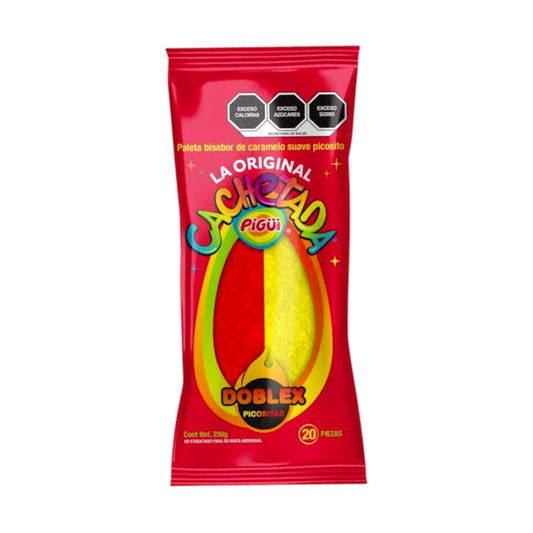 Cachetada Pigui De Caramelo Suave Picosito Bisabor Dulce 20 Piezas