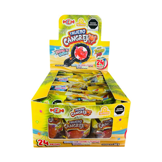 Trueno Cangrejo Golosina Con Caramelo Tronador Las Delicias 24Pz
