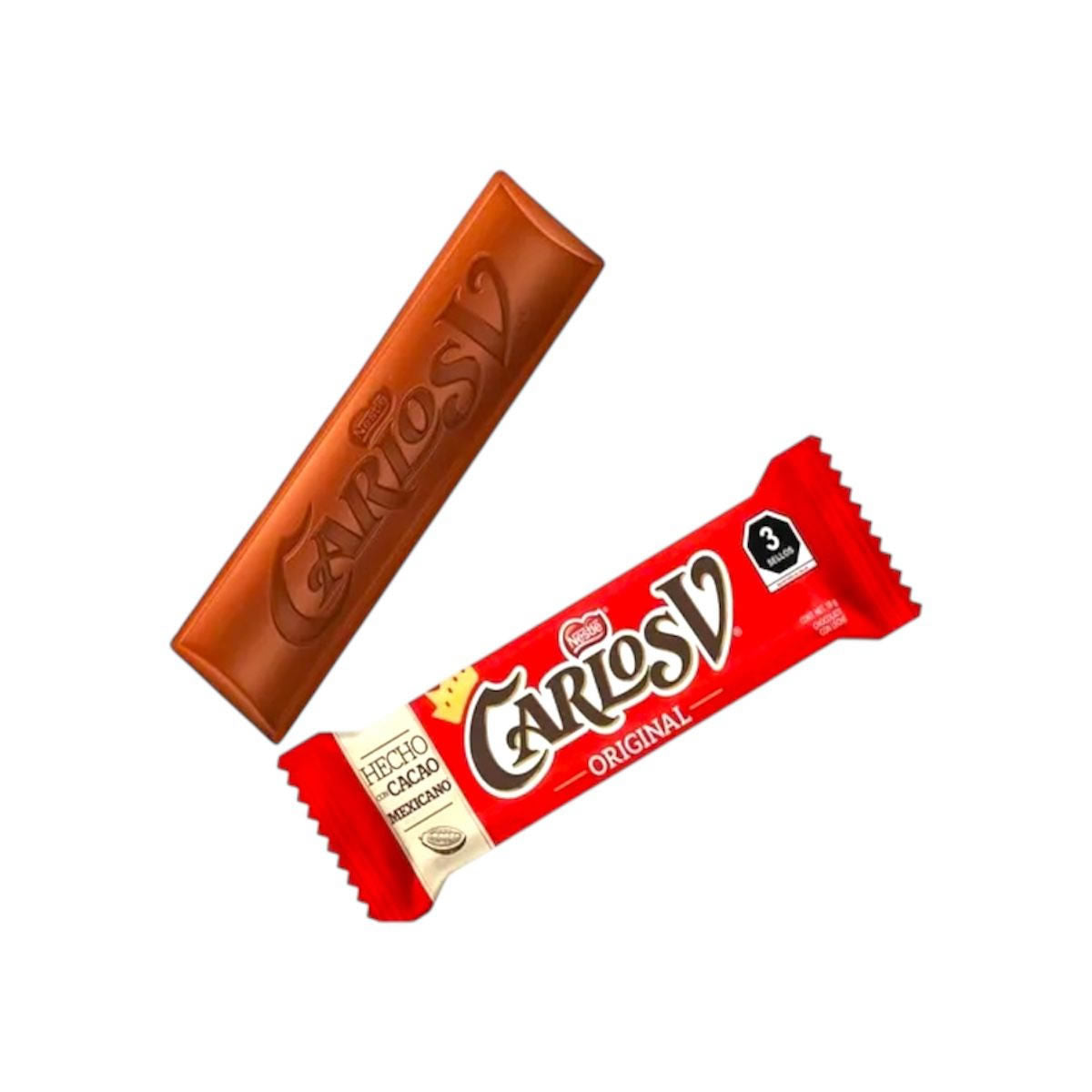 Carlos V Original Chocolate Con Leche 16 Pzs De 18 G C/u