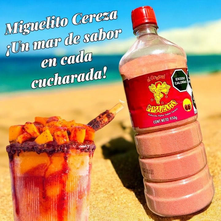 Miguelito Chilito En Polvo Sabor Cereza Botella De 950gr