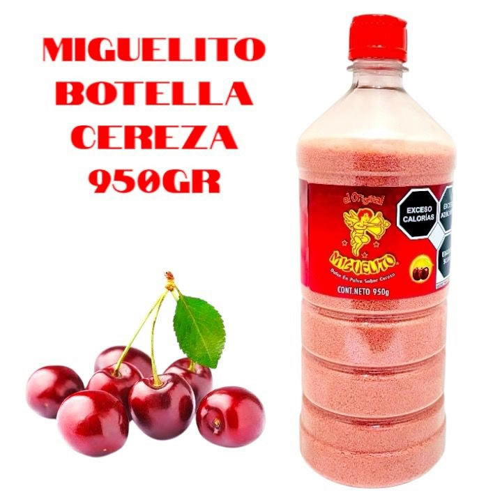 Miguelito Chilito En Polvo Sabor Cereza Botella De 950gr