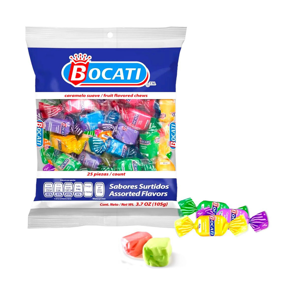Bocati Caramelo Suave Sabores Surtidos 100Pz Con 420gr – Dulceria tobi