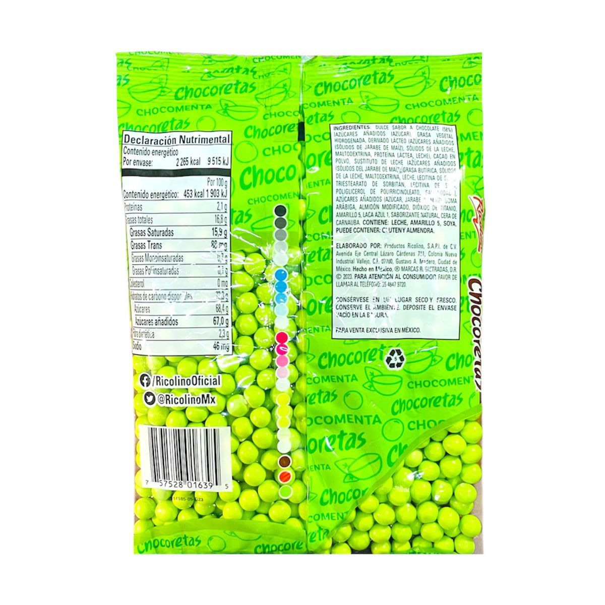 Chocoretas Agranel Ricolino Sabor Menta Y Chocolate 500gr